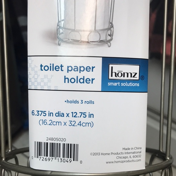 Homz smart solutions TOLIET PAPER HOLDER NEW 💫NWT satin nickel finish 3 roll 🛍 - Picture 2 of 6